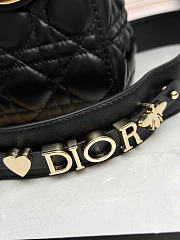 DIOR | Small Lady Dior Bag with Strap Black - 5