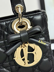 DIOR | Small Lady Dior Bag with Strap Black - 3