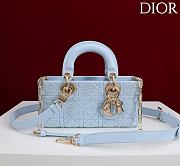 DIOR | Lady D-Joy 22 Small Embroidered Beaded Blue - 1
