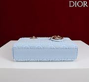 DIOR | Lady D-Joy 22 Small Embroidered Beaded Blue - 6