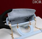 DIOR | Lady D-Joy 22 Small Embroidered Beaded Blue - 4