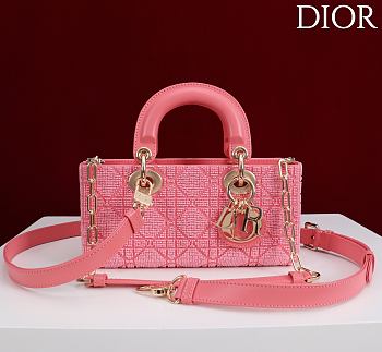 DIOR | Lady D-Joy 22 Small Embroidered Beaded Pink