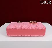 DIOR | Lady D-Joy 22 Small Embroidered Beaded Pink - 5