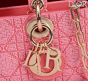 DIOR | Lady D-Joy 22 Small Embroidered Beaded Pink - 4