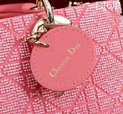 DIOR | Lady D-Joy 22 Small Embroidered Beaded Pink - 2