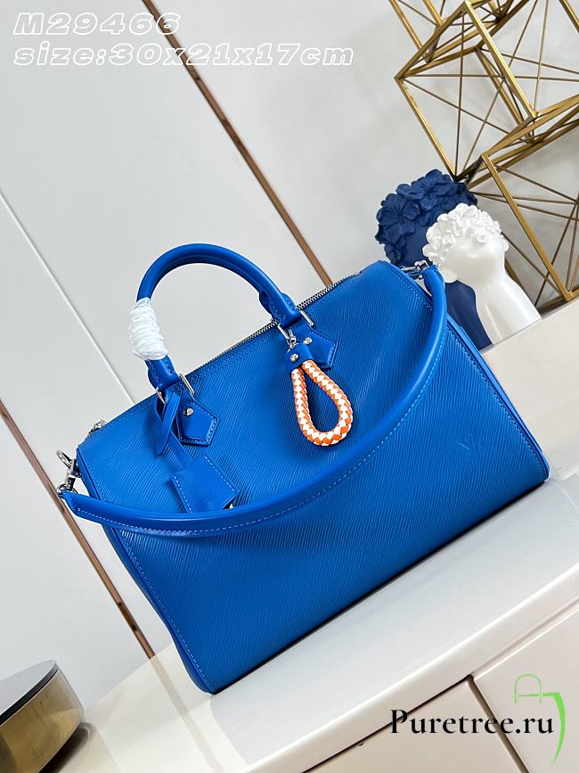 LOUIS VUITTON | Speedy Soft 30 Cowhide leather in blue - 1