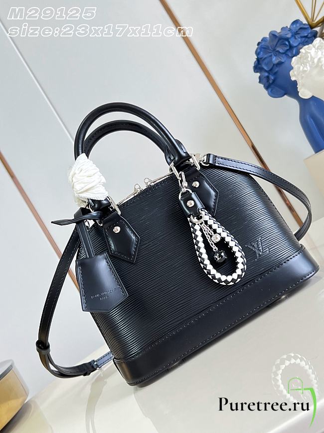 LOUIS VUITTON | Alma BB Epi Rainbow Bag Black  - 1