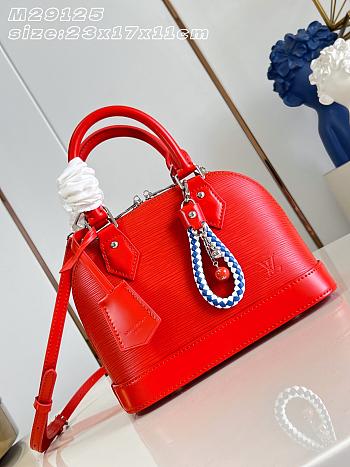 LOUIS VUITTON | Alma BB Epi Rainbow Bag Red