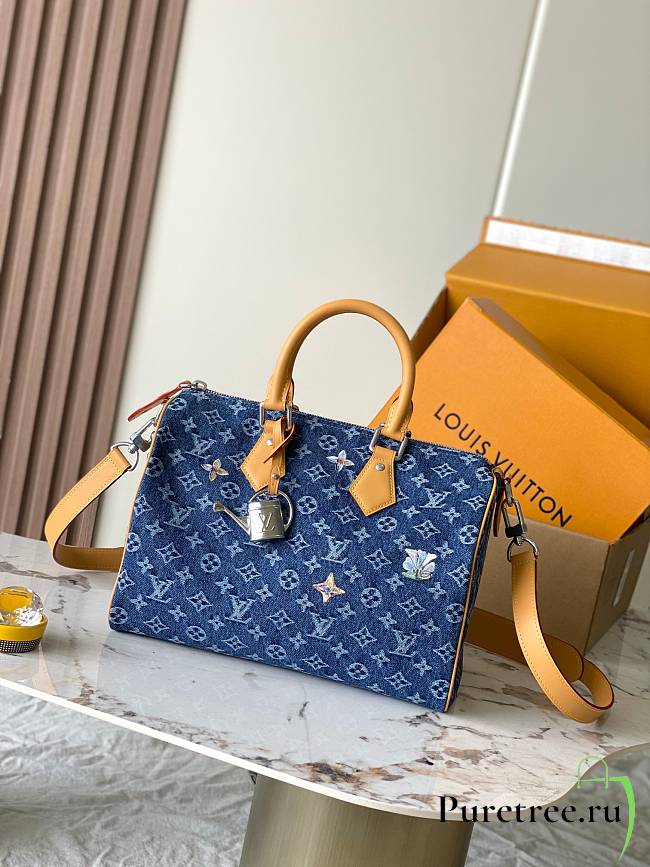 LOUIS VUITTON | Speedy 30 Bandouliere Denim Blue - 1