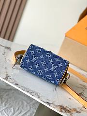LOUIS VUITTON | Speedy 18 Bandouliere In Denim Blue - 4