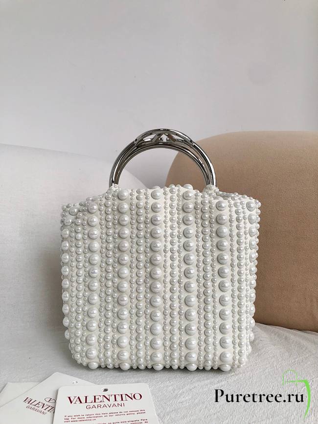 VALENTINO | Pearl top-handle clutch bag  - 1