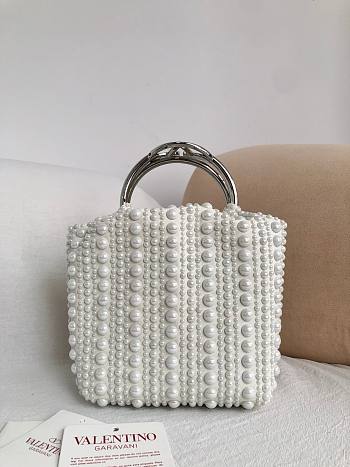 VALENTINO | Pearl top-handle clutch bag 
