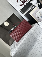 CHANEL | Clutch Bag In Burgundy Color - 6