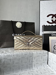 CHANEL | Clutch Bag In Gold Color Silver Hardware - 1