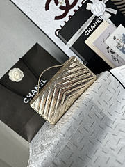 CHANEL | Clutch Bag In Gold Color Silver Hardware - 6