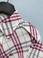 BURBERRY | Plaid shirt dress pink - 6