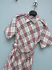 BURBERRY | Plaid shirt dress pink - 5
