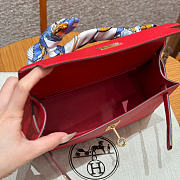 HERMES | Kelly Mini Pochette In Red Color - 6