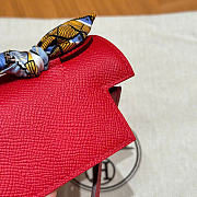 HERMES | Kelly Mini Pochette In Red Color - 5