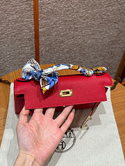 HERMES | Kelly Mini Pochette In Red Color - 3
