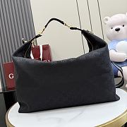 GUCCI | Brera large crossbody bag grey and black GG canvas - 4