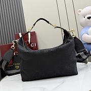 GUCCI | Brera small crossbody bag grey and black GG canvas - 1