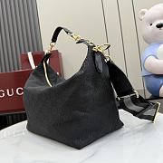 GUCCI | Brera small crossbody bag grey and black GG canvas - 5
