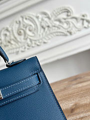 HERMES | Kelly Mini Pochette In Navy Blue Color - 4
