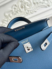 HERMES | Kelly Mini Pochette In Navy Blue Color - 2