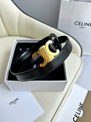 CELINE | Triomphe Belt In Smooth Calfskin With Gold Finish 2.5 cm - 1