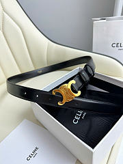 CELINE | Triomphe Belt In Smooth Calfskin With Gold Finish 2.5 cm - 6