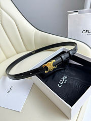 CELINE | Triomphe Belt In Smooth Calfskin With Gold Finish 2.5 cm - 5