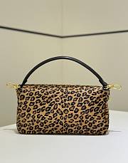 FENDI | Baguette Printed cavallino calfskin bag brown size 27 cm - 6