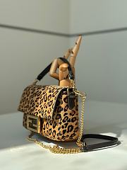 FENDI | Baguette Printed cavallino calfskin bag brown size 19cm - 4