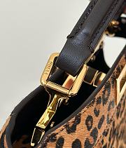 FENDI | Peekaboo ISeeU Petite Printed cavallino calfskin bag brown - 6