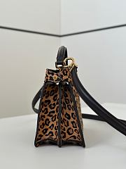 FENDI | Peekaboo ISeeU Petite Printed cavallino calfskin bag brown - 4