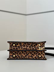 FENDI | Peekaboo ISeeU Petite Printed cavallino calfskin bag brown - 3