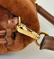 FENDI | Mamma Baguette Medium Brown shearling bag - 5