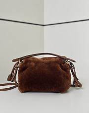 FENDI | Mamma Baguette Mini Brown shearling bag - 6