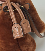 FENDI | Mamma Baguette Mini Brown shearling bag - 3
