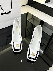 CHANEL | Turnlock Square Toe Pumps / Flats Ivory 90mm - 1