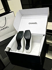 CHANEL | Turnlock Square Toe Pumps / Flats Ivory 90mm - 6