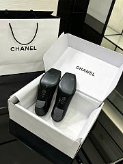 CHANEL | Turnlock Square Toe Pumps / Flats Black 90mm - 6