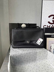 CHANEL | 38 Spring-Summer 2026 Silver Hardware Maxi Flap Bag In Black - 1
