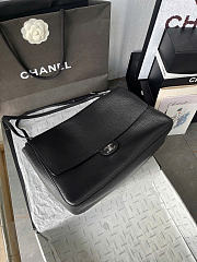 CHANEL | 38 Spring-Summer 2026 Silver Hardware Maxi Flap Bag In Black - 4