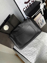 CHANEL | 38 Spring-Summer 2026 Silver Hardware Maxi Flap Bag In Black - 3