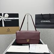 CHANEL | 32 Spring-Summer 2026 Gold Hardware Maxi Flap Bag In Burgundy - 1
