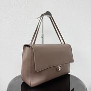 CHANEL | 38 Spring-Summer 2026 Silver Hardware Maxi Flap Bag In Taupe - 3