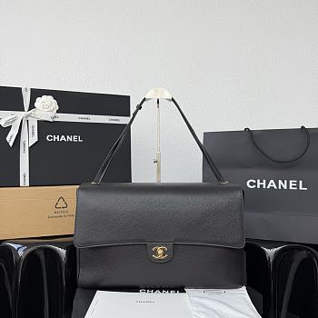 CHANEL | 38 Spring-Summer 2026 Gold Hardware Maxi Flap Bag In Black