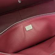 CHANEL | 38 Spring-Summer 2026 Silver Hardware Maxi Flap Bag In Burgundy - 5